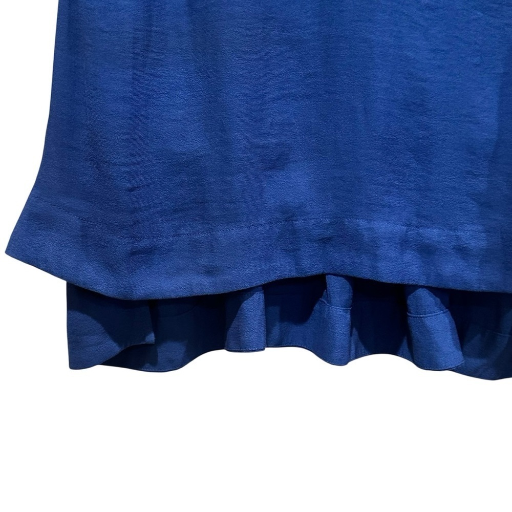 Free People Darcy Cap Tank Top Womens XS Extra Small Cobalt Pleated Back Blouse - Picture 3 of 9